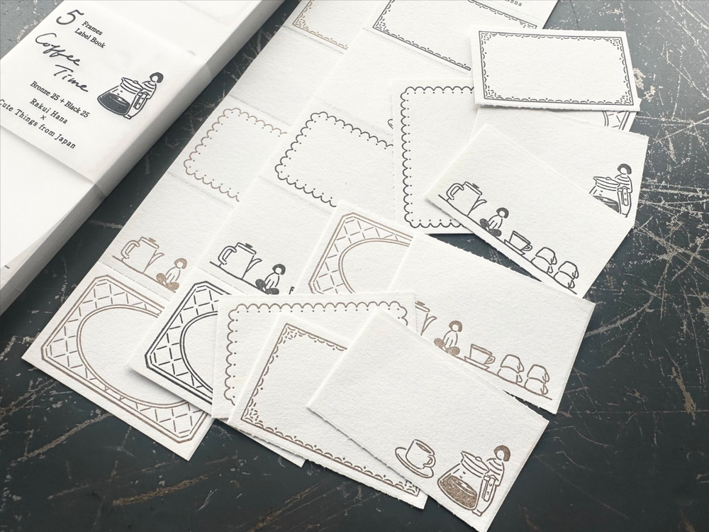 大枝活版室 Cute Things from Japan コラボ Label book  Coffee time