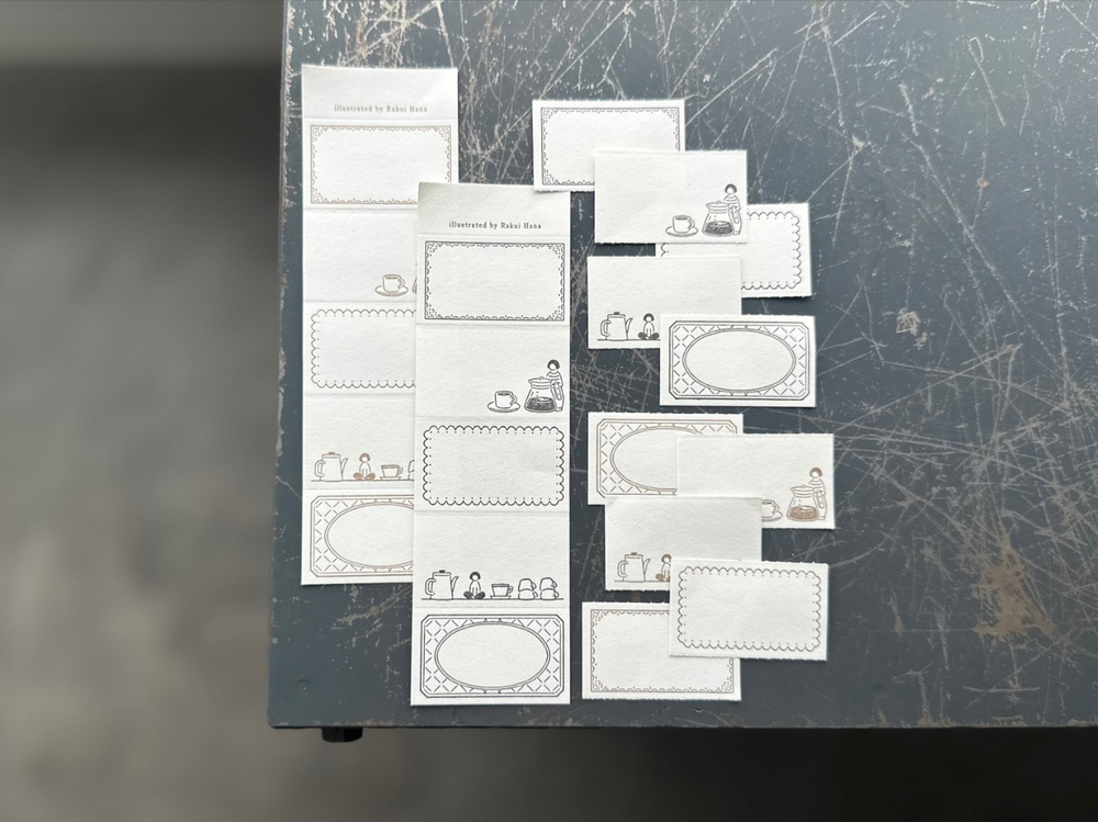 大枝活版室 Cute Things from Japan コラボ Label book  Coffee time