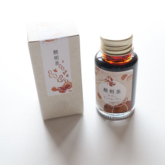 藍濃道具屋 インク 30ml 臺灣茶色 酸柑茶(サンガン・チャ)