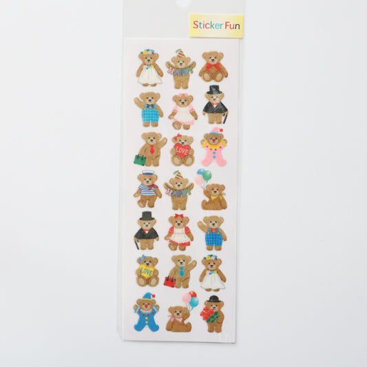 奥山商会 ラメ入りシール ハッピーベアー