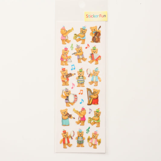 奥山商会 ラメ入りシール ベアーミュージシャン