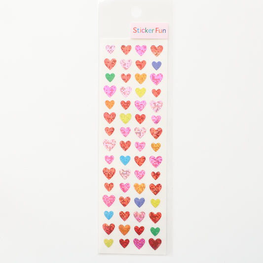 奥山商会 ハートシール 4列カラフルハート