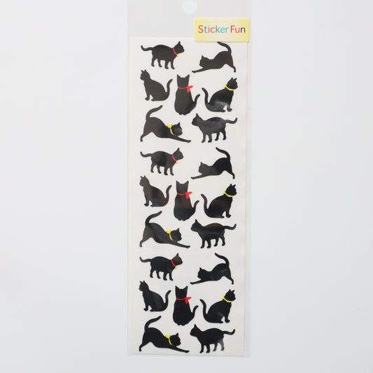 奥山商会 クリアーシール 黒ネコ