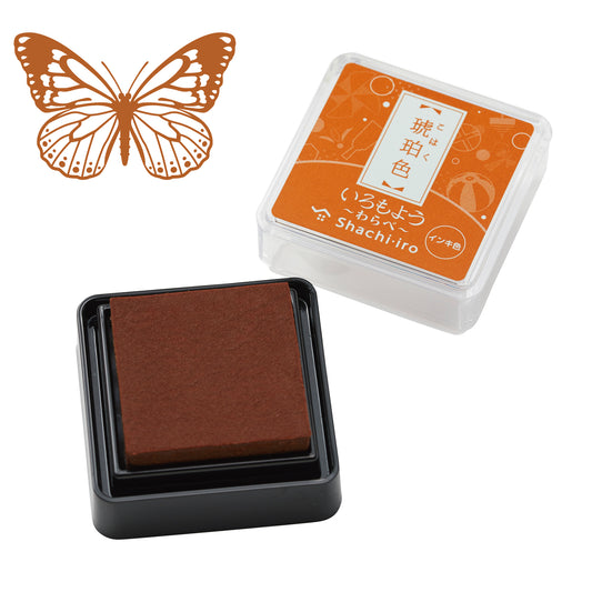 シヤチハタ Shachi･iro スタンプ台 いろもよう わらべ 琥珀色