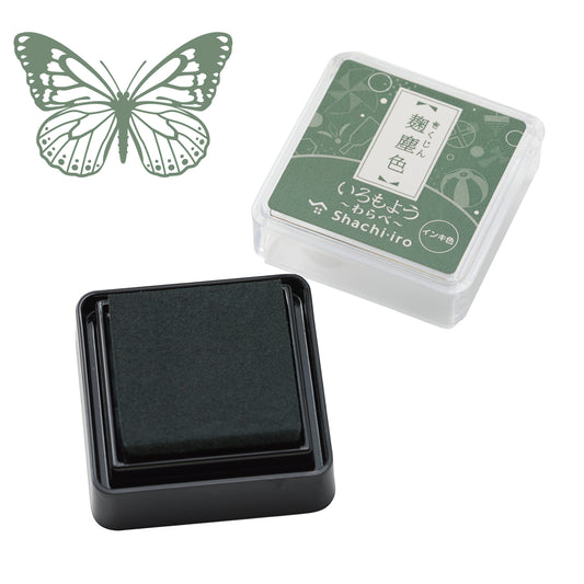 シヤチハタ Shachi･iro スタンプ台 いろもよう わらべ 麹塵色