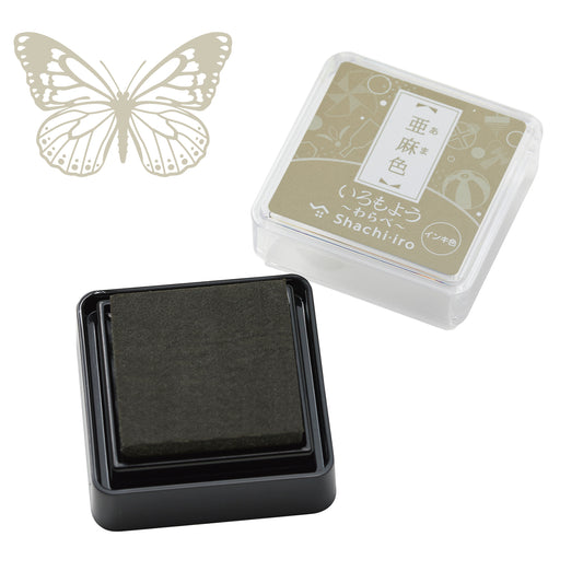 シヤチハタ Shachi･iro スタンプ台 いろもよう わらべ 亜麻色