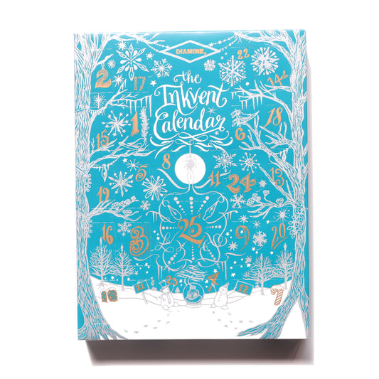 【限定品】DIAMINE(ダイアミン) インク 2025インクベントカレンダー ティールエディション【一部ラメ、顔料入り】