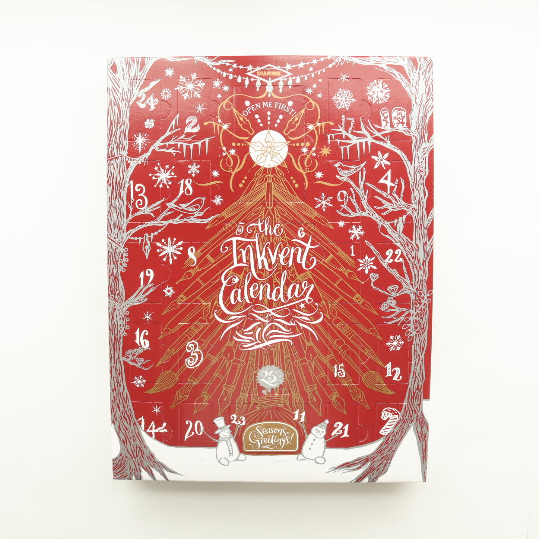 【限定品】DIAMINE(ダイアミン) インク 2026インクベントカレンダー バーガンディーエディション【一部ラメ、顔料入り、香り付き】