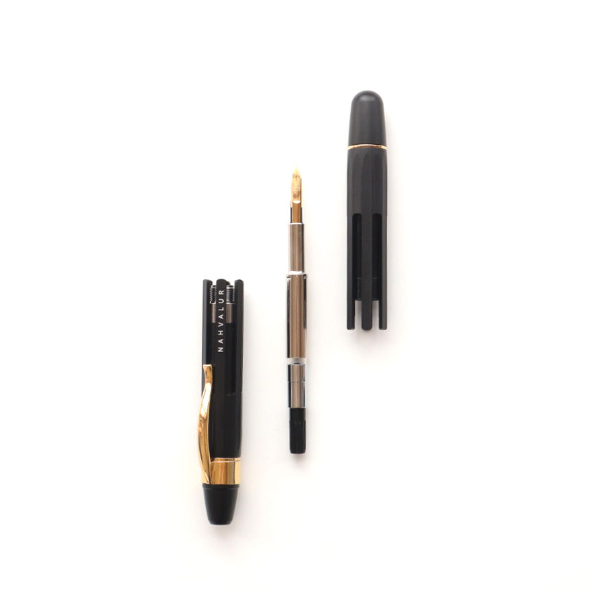 Nahvalur(ナーヴァル) 万年筆 エクリプス ブラックゴールド 細字/中字