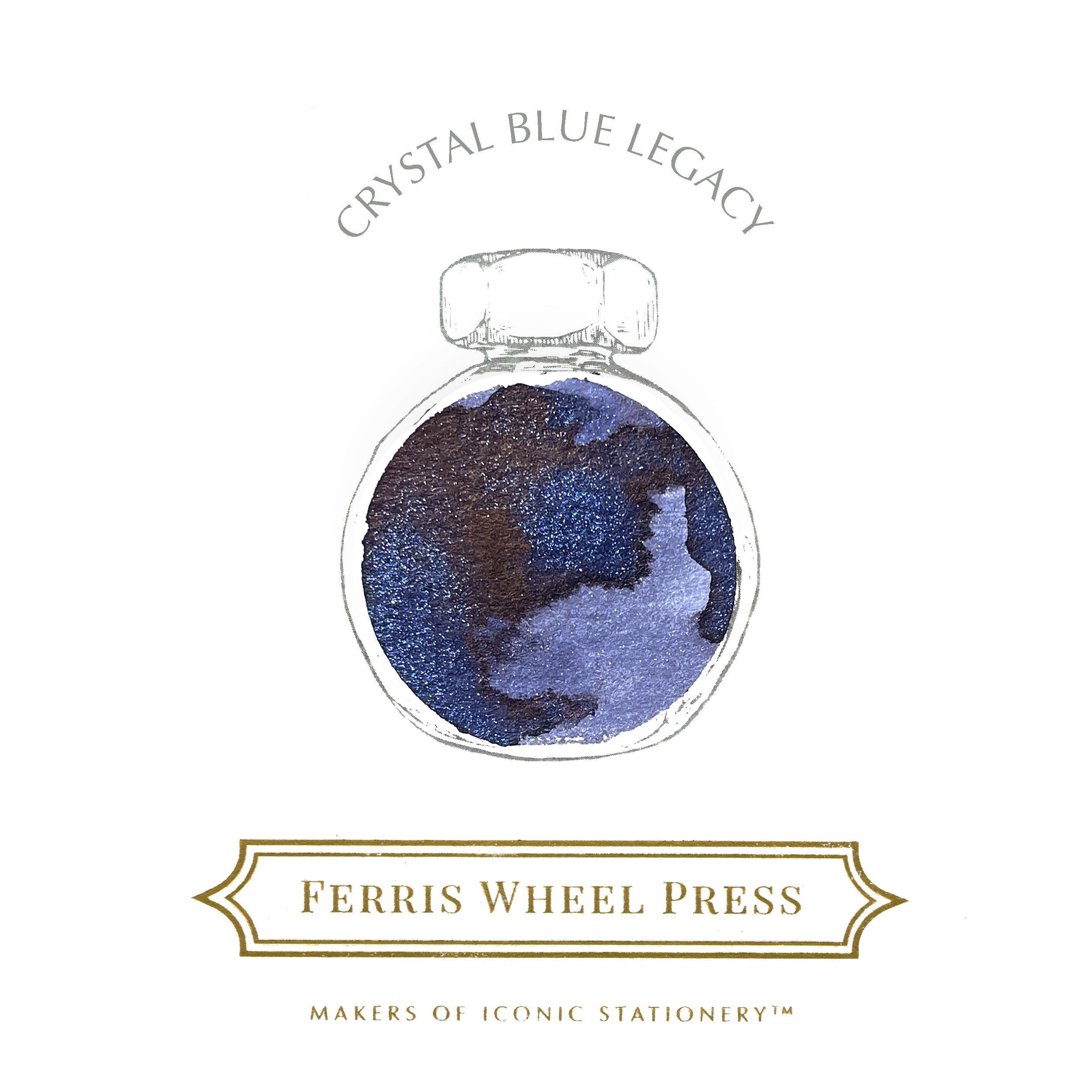 FERRIS WHEEL PRESS(フェリスホイールプレス) インク 38ml Frosted Carnival クリスタルブルーレガシー【ラメ入り】