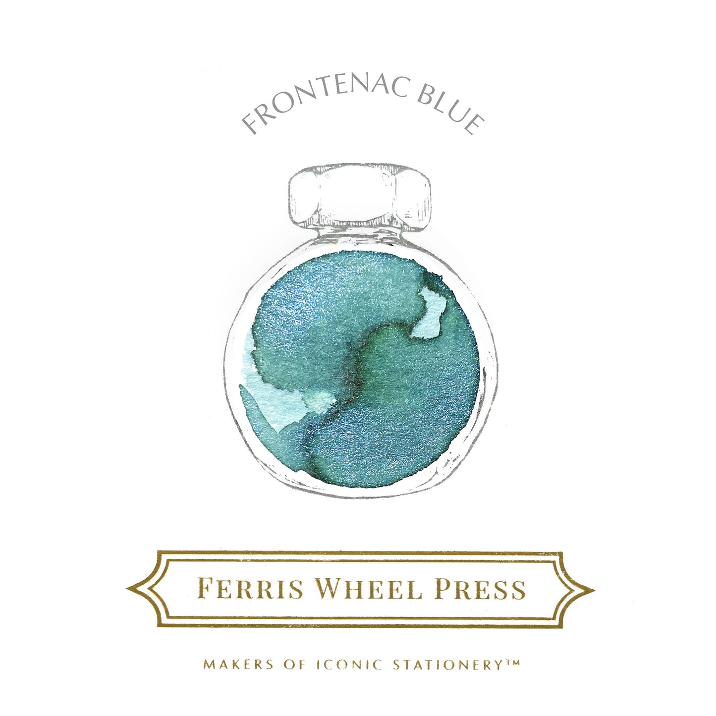 FERRIS WHEEL PRESS(フェリスホイールプレス) インク 38ml Frosted Carnival フォンテナック ブルー【ラメ入り】