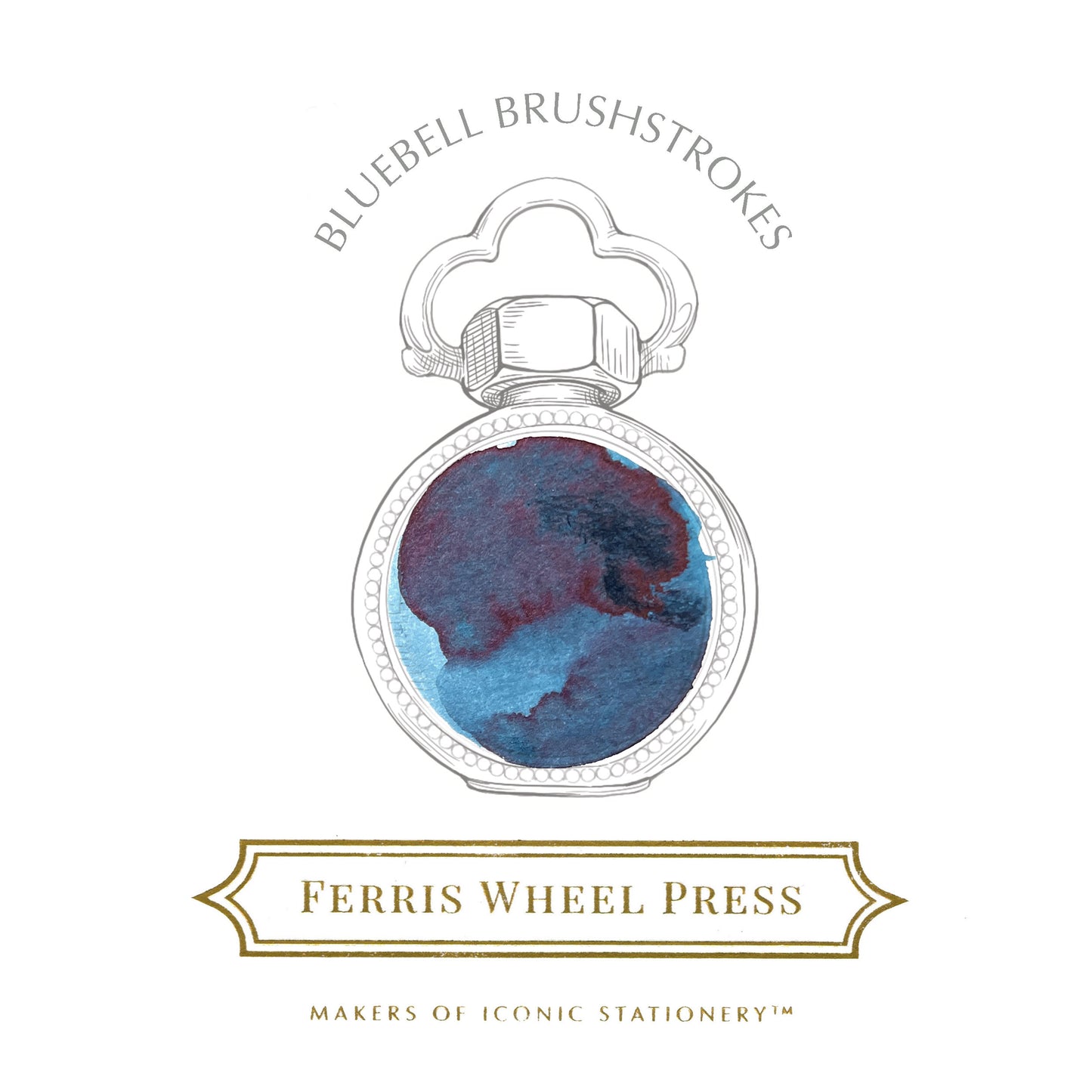 【1月3日より順次出荷】FERRIS WHEEL PRESS(フェリスホイールプレス) インク 38ml Adventures of Moss Brothers Collection ブルーベルブラッシュストローク