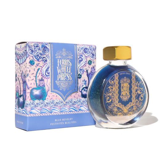 【限定品】FERRIS WHEEL PRESS(フェリスホイールプレス) インク 38ml 15th Anniversary Celebration ブルーレヴェルリーVol.2【ラメ入り】
