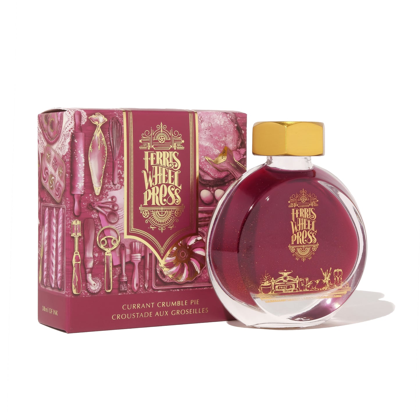 FERRIS WHEEL PRESS(フェリスホイールプレス) インク 38ml THE BOULANGERIE COLLECTION カラント クランブルパイ【ラメ入り】