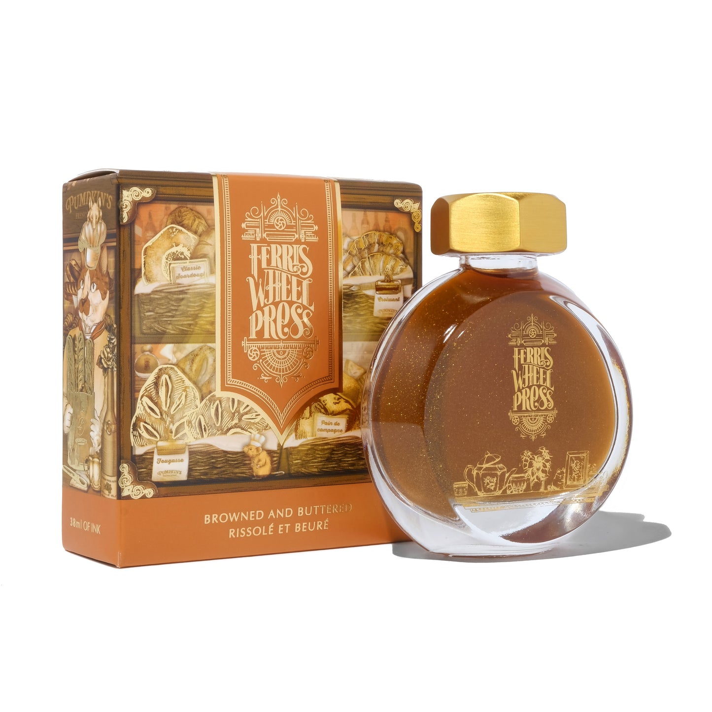 FERRIS WHEEL PRESS(フェリスホイールプレス) インク 38ml THE BOULANGERIE COLLECTION ブラウンド アンド バタード【ラメ入り】