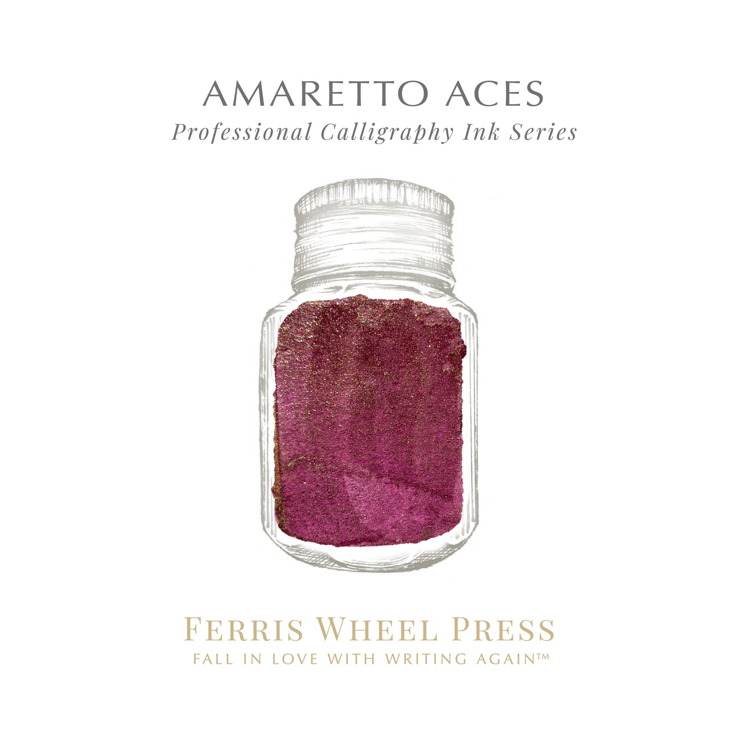 FERRIS WHEEL PRESS(フェリスホイールプレス) インク 28ml アマレット エース【顔料】【ラメ入り】