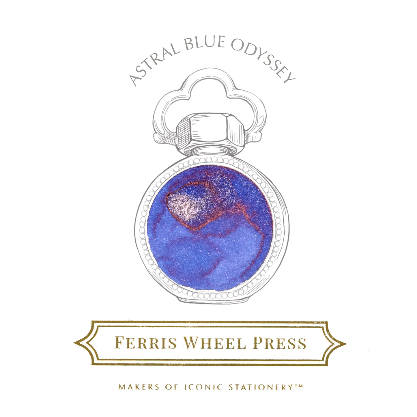 FERRIS WHEEL PRESS(フェリスホイールプレス) インク 38ml LOST IN TIME COLLECTION アストラル ブルー オデッセイ【ラメ入り】