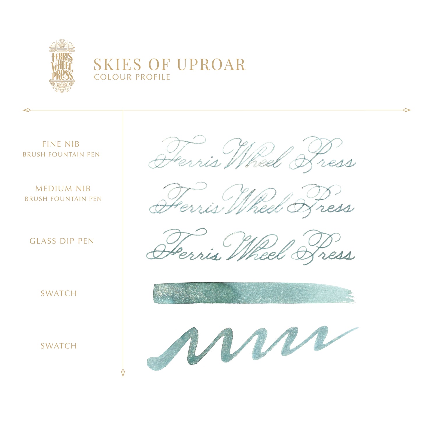 FERRIS WHEEL PRESS(フェリスホイールプレス) インク 20ml FERRITALES スカイズ オブ アップロアー【ラメ入り】