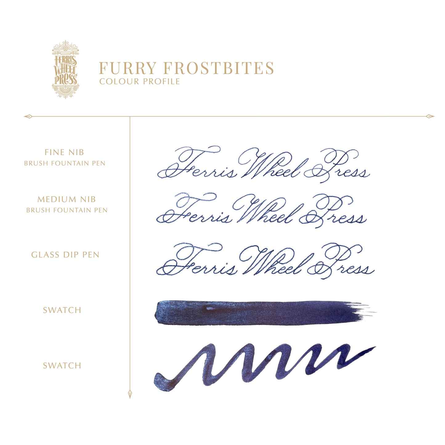 【12月5日より順次配送】FERRIS WHEEL PRESS(フェリスホイールプレス) インク 20ml FERRITALES ファリー フロストバイツ【ラメ入り】