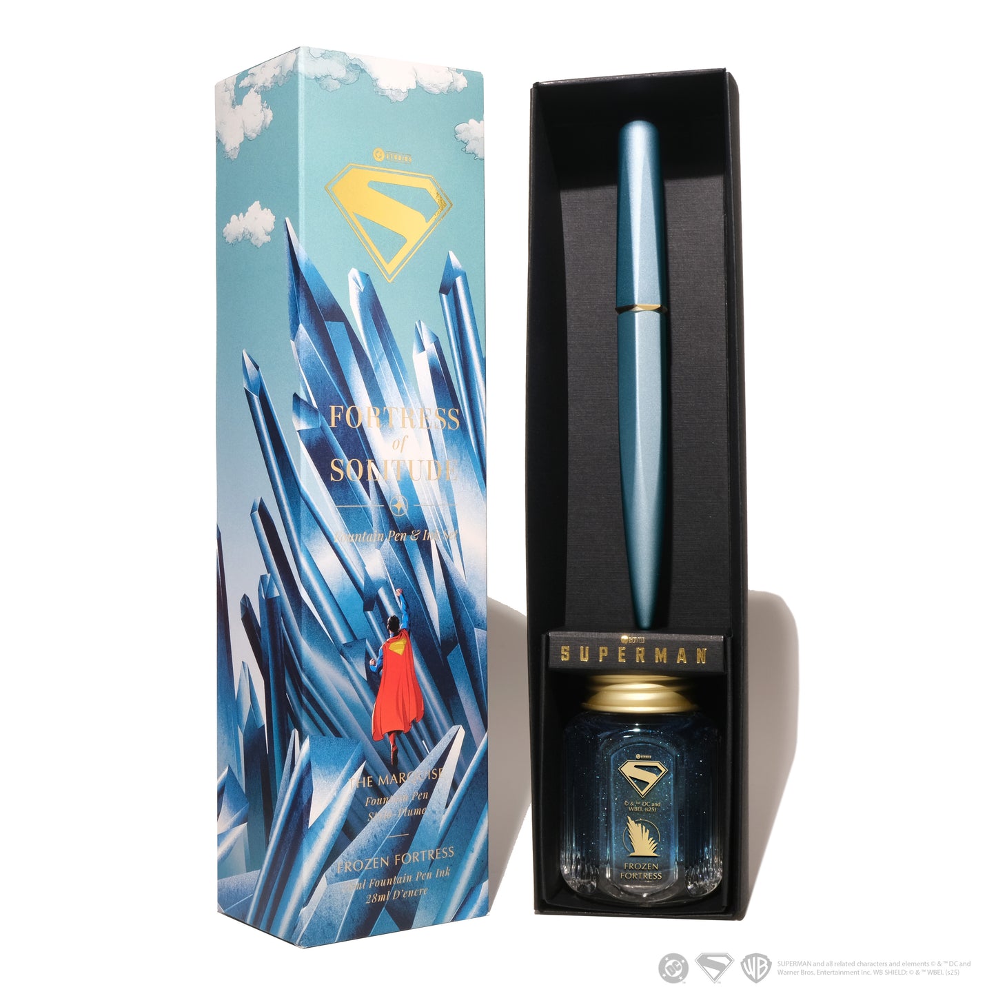 FERRIS WHEEL PRESS(フェリスホイールプレス) Warner Bros. Superman 万年筆 マルキーズ 細字 & インク 28ml フォートレス オブ ソリチュード【ラメ入り】
