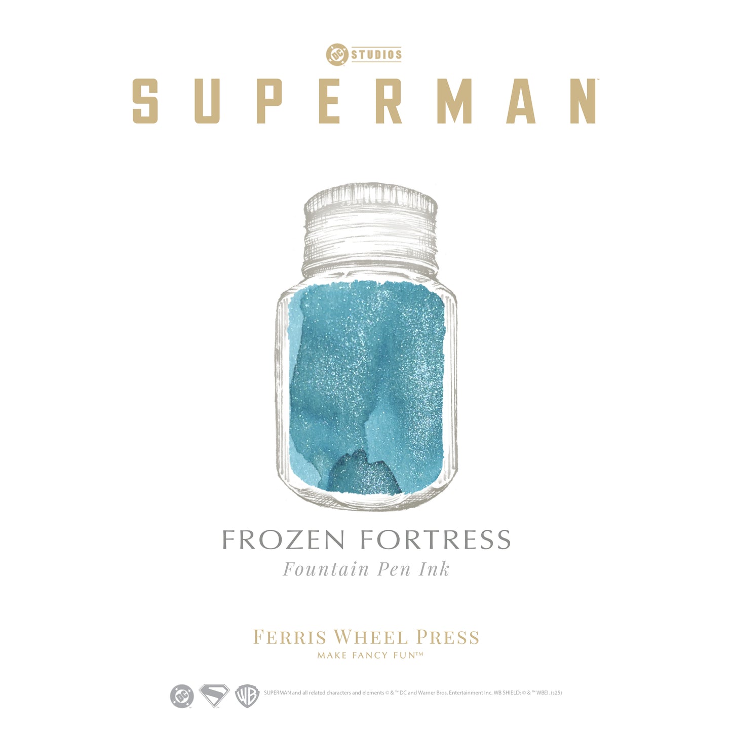 FERRIS WHEEL PRESS(フェリスホイールプレス) Warner Bros. Superman 万年筆 マルキーズ 細字 & インク 28ml フォートレス オブ ソリチュード【ラメ入り】