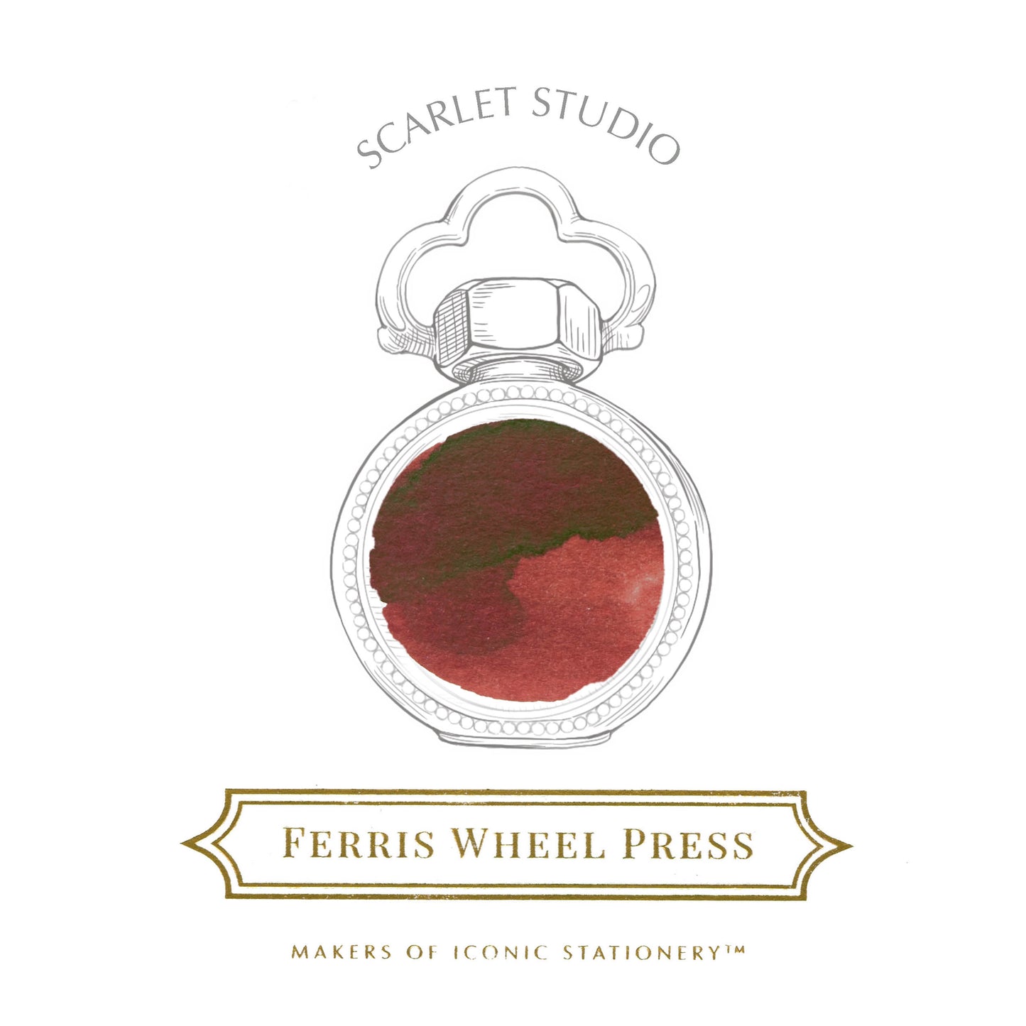 【8月7日より順次出荷】FERRIS WHEEL PRESS(フェリスホイールプレス) インク 38ml VINTAGE PHOTOGRAPHER スカーレット スタジオ