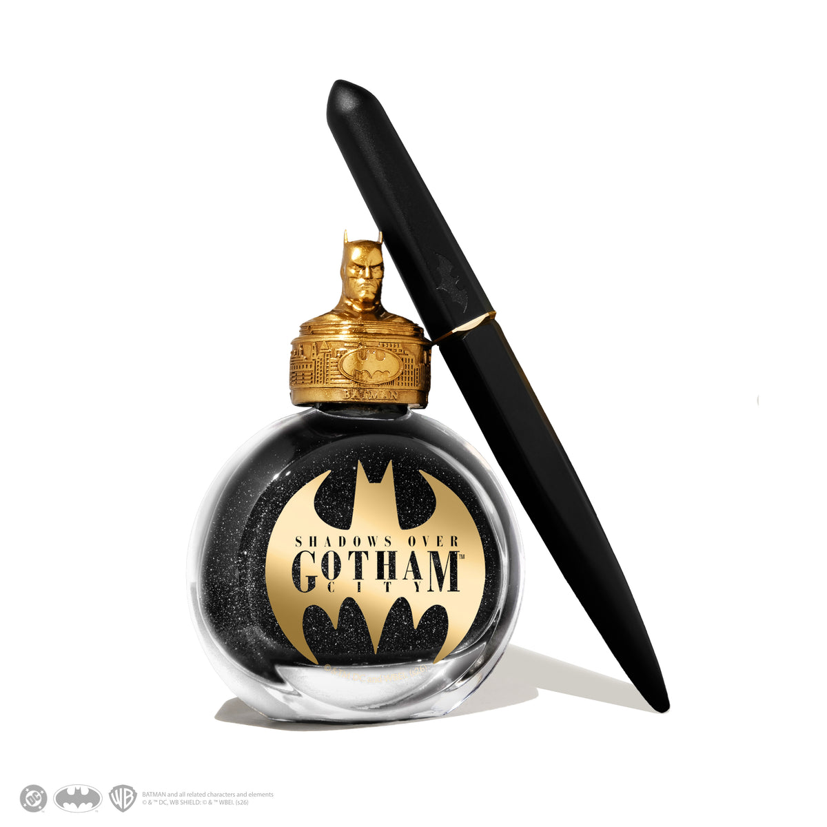 【限定品】FERRIS WHEEL PRESS(フェリスホイールプレス) Warner Bros. Shadows over Gotham City 万年筆 マルキーズ 細字 & インク 38ml バットマン【ラメ入り】