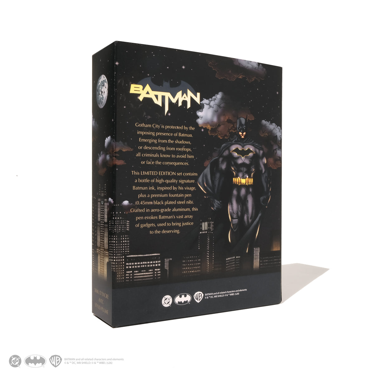 【限定品】FERRIS WHEEL PRESS(フェリスホイールプレス) Warner Bros. Shadows over Gotham City 万年筆 マルキーズ 細字 & インク 38ml バットマン【ラメ入り】