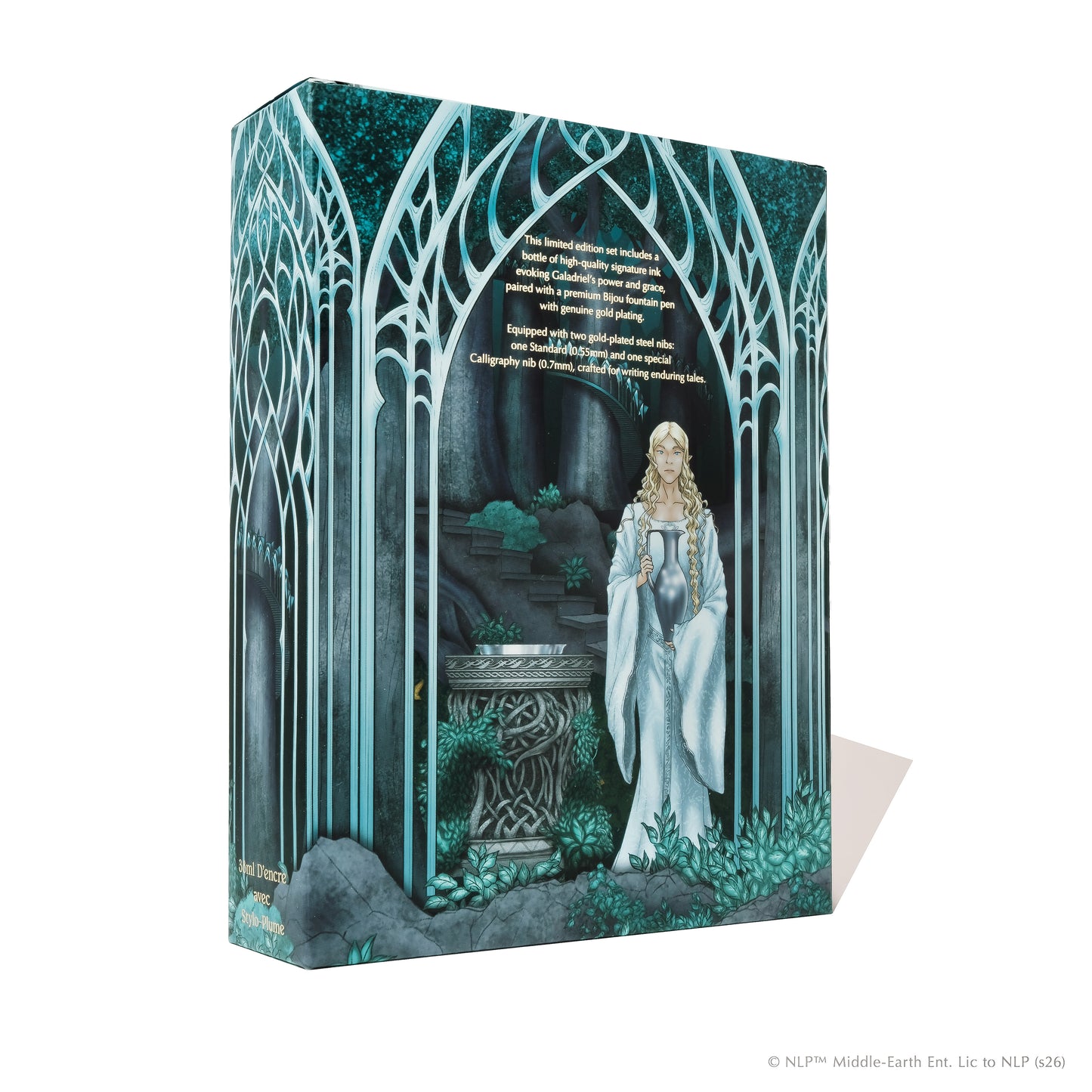 【8月26日より順次出荷】【限定品】FERRIS WHEEL PRESS(フェリスホイールプレス) Warner Bros. The Lord of the Rings 万年筆 ビジュー 細字 & インク 38ml ガラドリエル【ラメ入り】