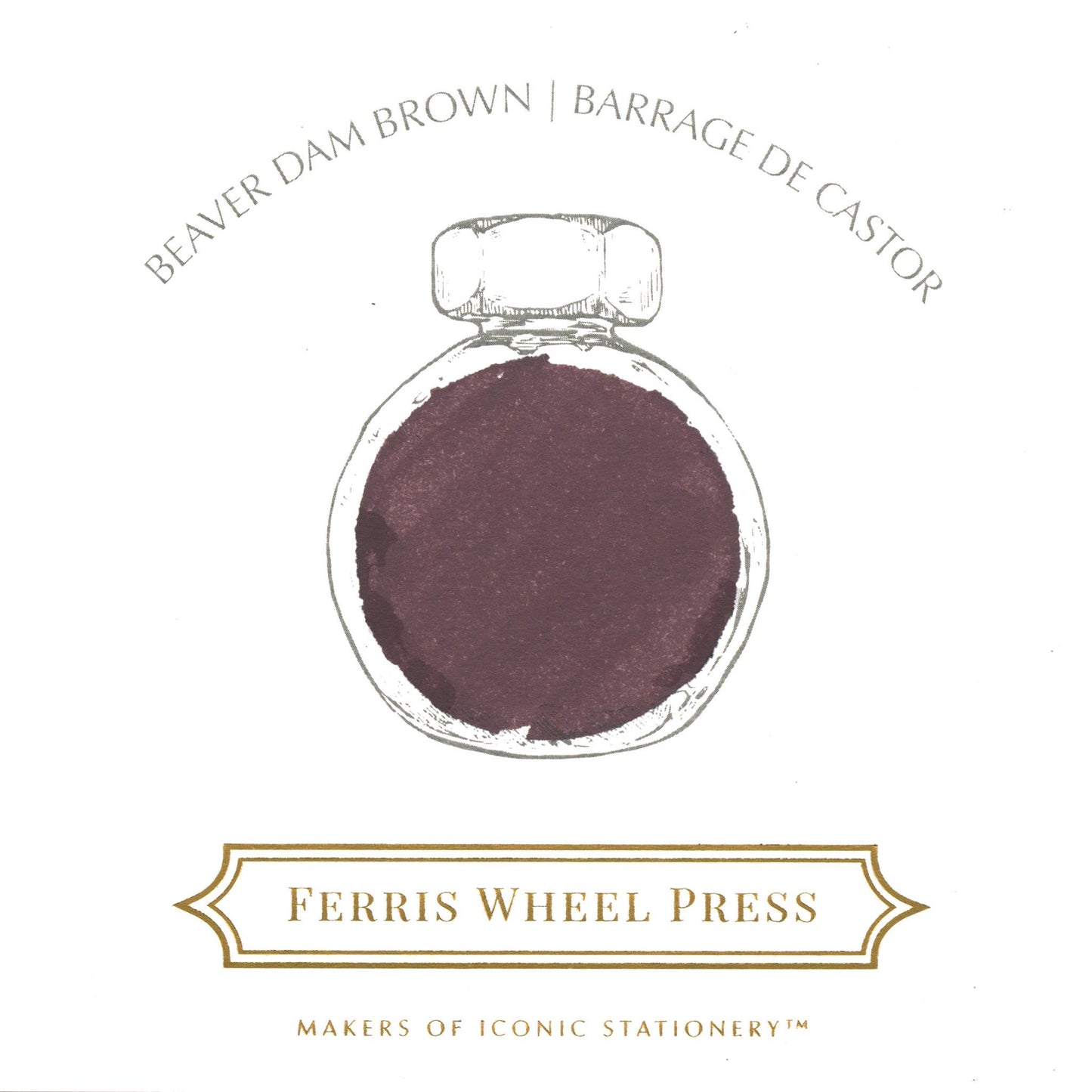 【廃番品】FERRIS WHEEL PRESS(フェリスホイールプレス) インク 38ml AUTUMN IN ONTARIO ビーバーダム ブラウン
