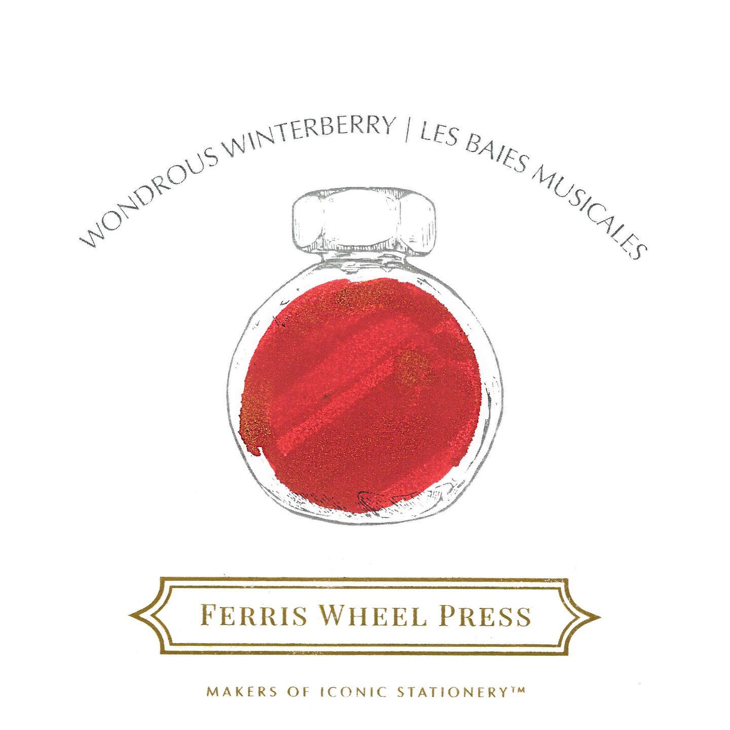 【廃番品】FERRIS WHEEL PRESS(フェリスホイールプレス) インク 38ml THE HOME & HOLLY ワンダラス ウインターベリー【ラメ入り】