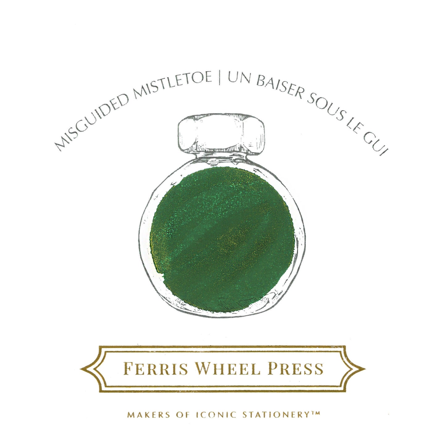 【廃番品】FERRIS WHEEL PRESS(フェリスホイールプレス) インク 38ml THE HOME & HOLLY ミスガイデッド ミスルトゥ【ラメ入り】