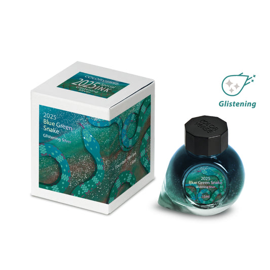 COLOR VERSE(カラーバース) インク15ml 2025 Blue Green Snake glistening Silver【ラメ入り】