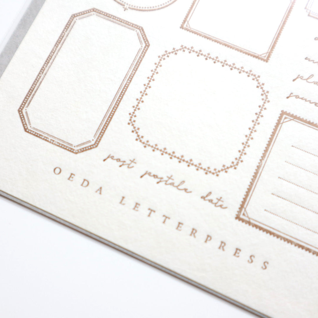 大枝活版室 LETTERPRESS sticker sheet FRAME / Bronze