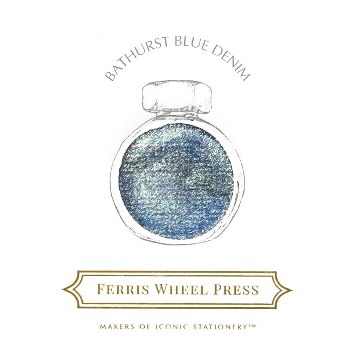 FERRIS WHEEL PRESS(フェリスホイールプレス) インク 38ml Fashion District バサースト ブルーデニム【ラメ入り】